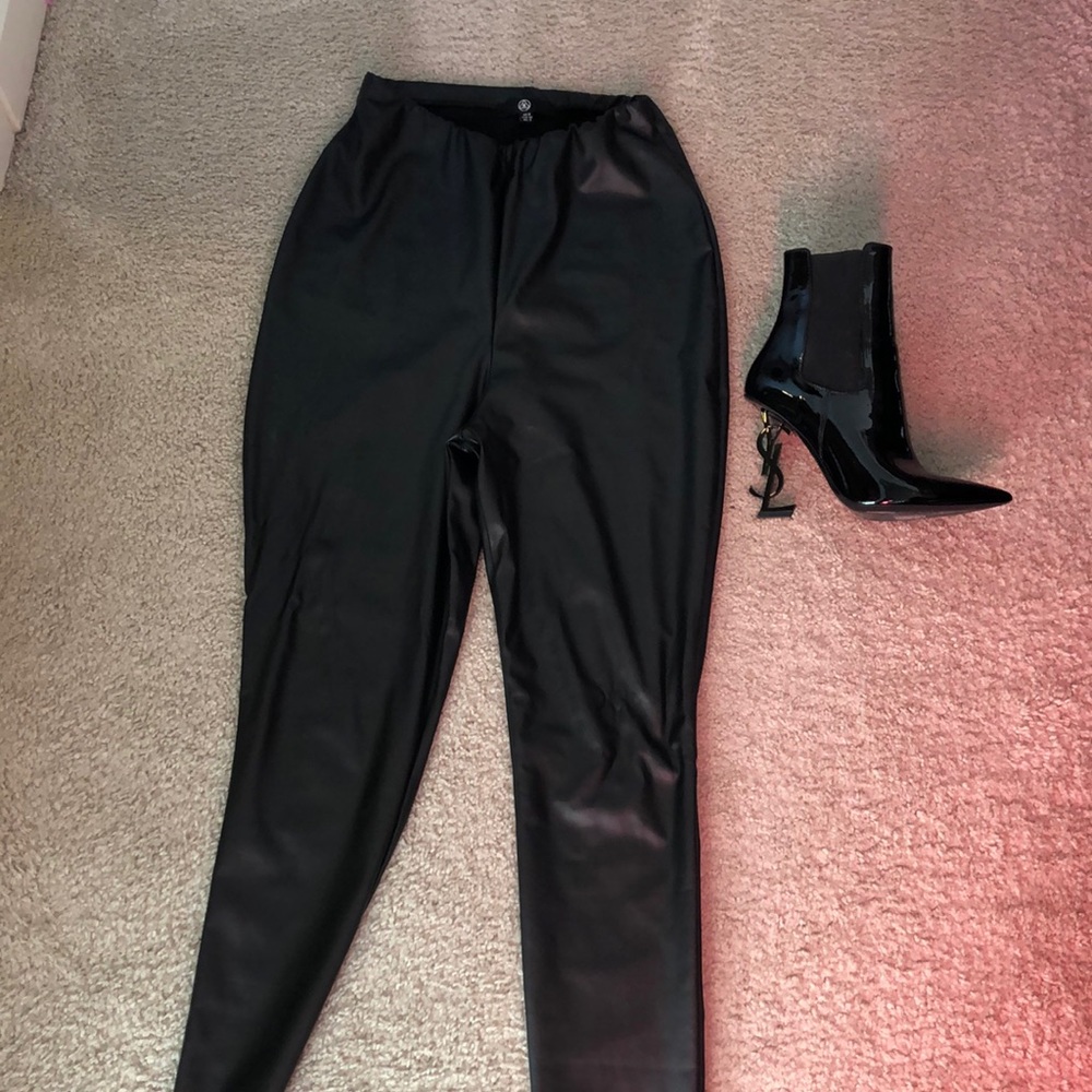 Faux leather stretch pants.Never worn